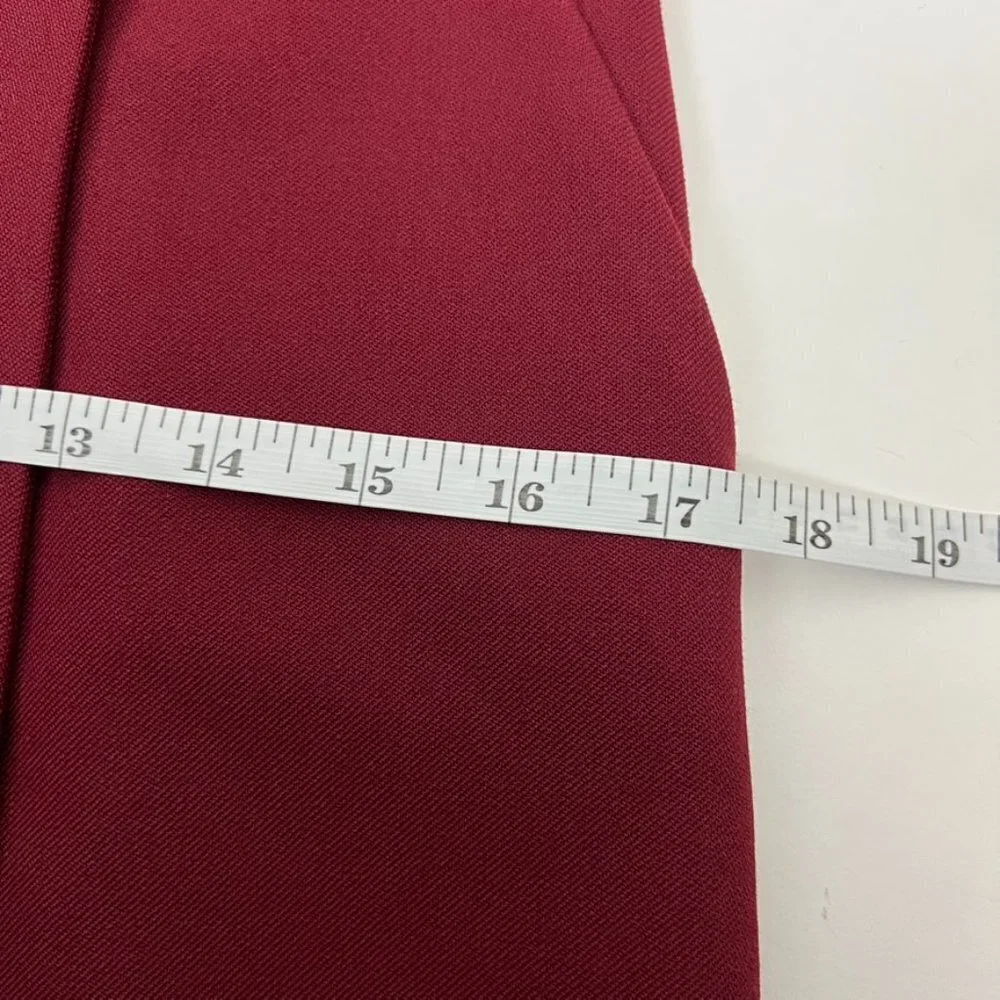 Tara Jarmon Paris Blazer Dress Women's Euro 36 | US 6 Burgundy Tailored Midi - Picture 12 of 16